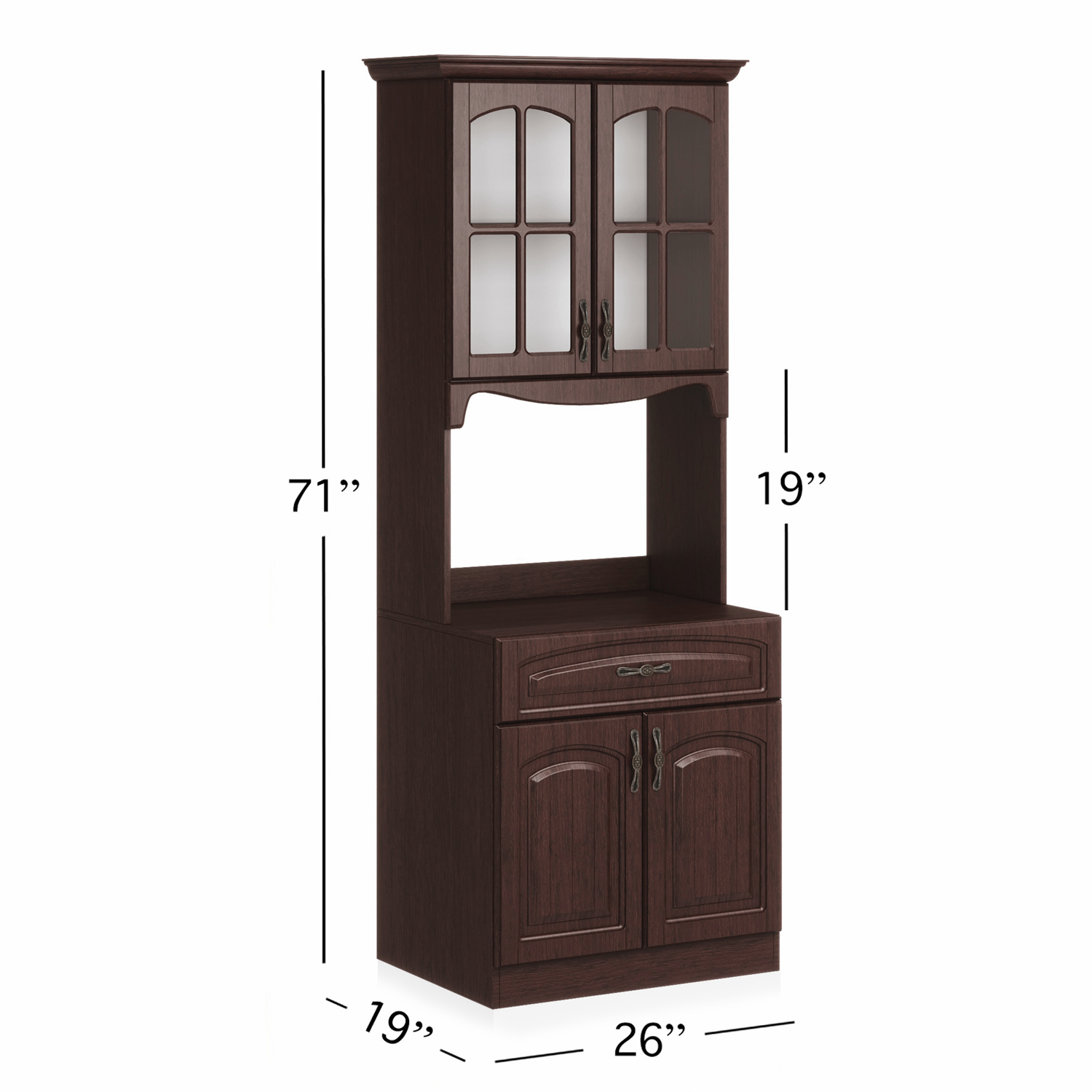 Kitchen Storage Espresso Kitchen Pantry