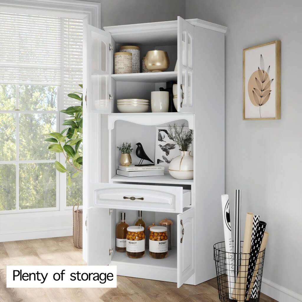 Corner Unit Galiano Storage Cabinet White