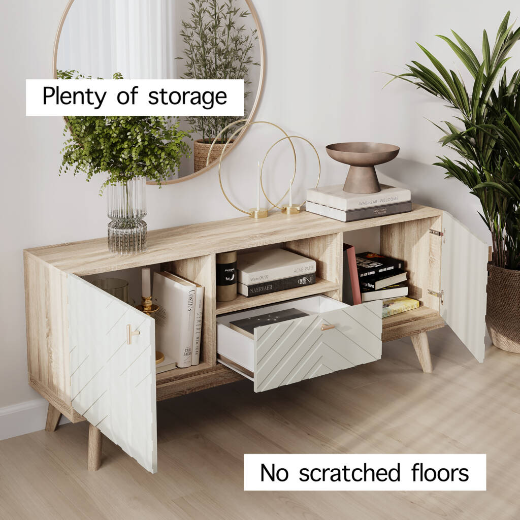 Alba TV Stand Media Beige/Pistachio